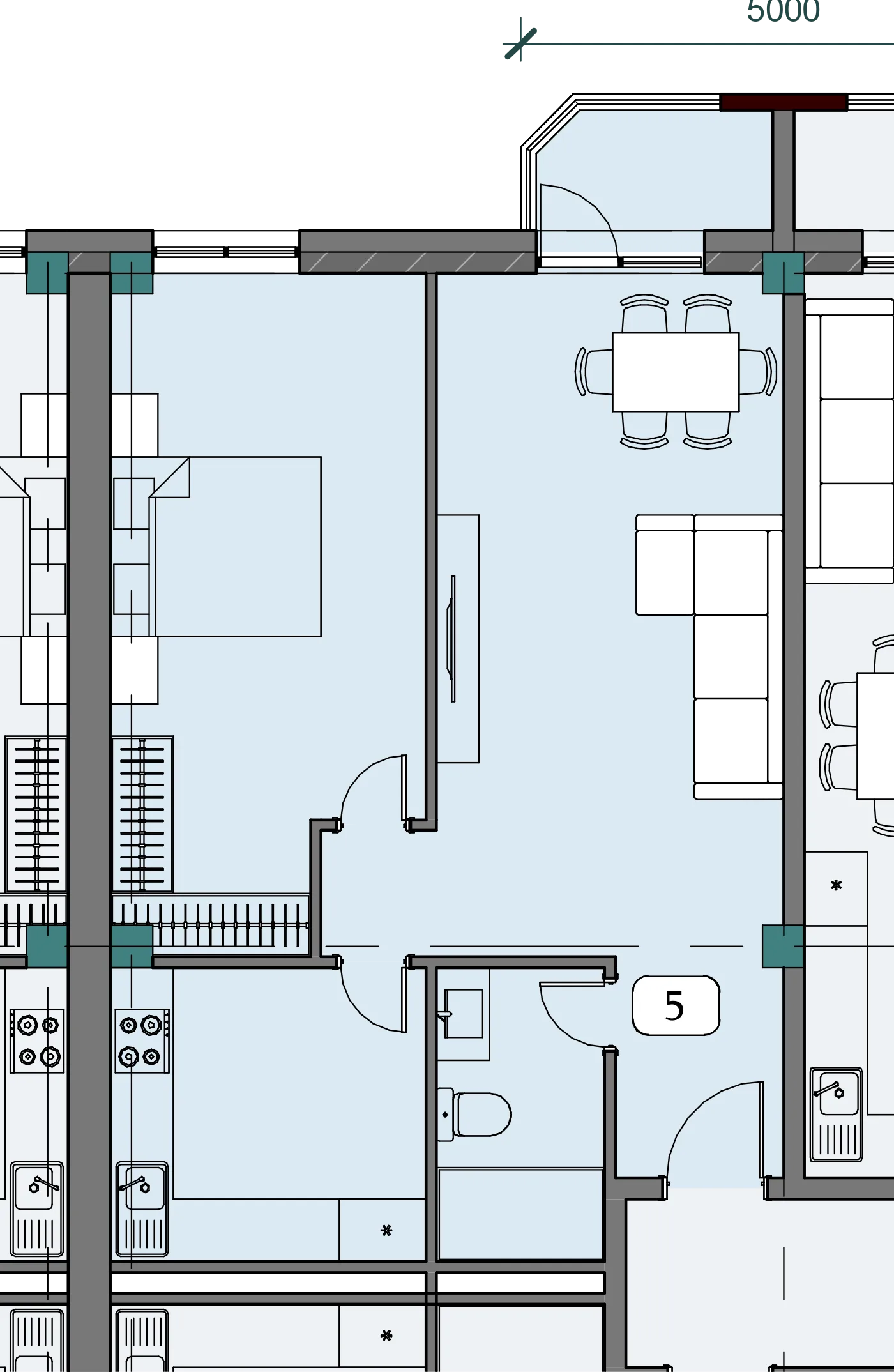 Floor plan of apartment NT-B07-F07-U05