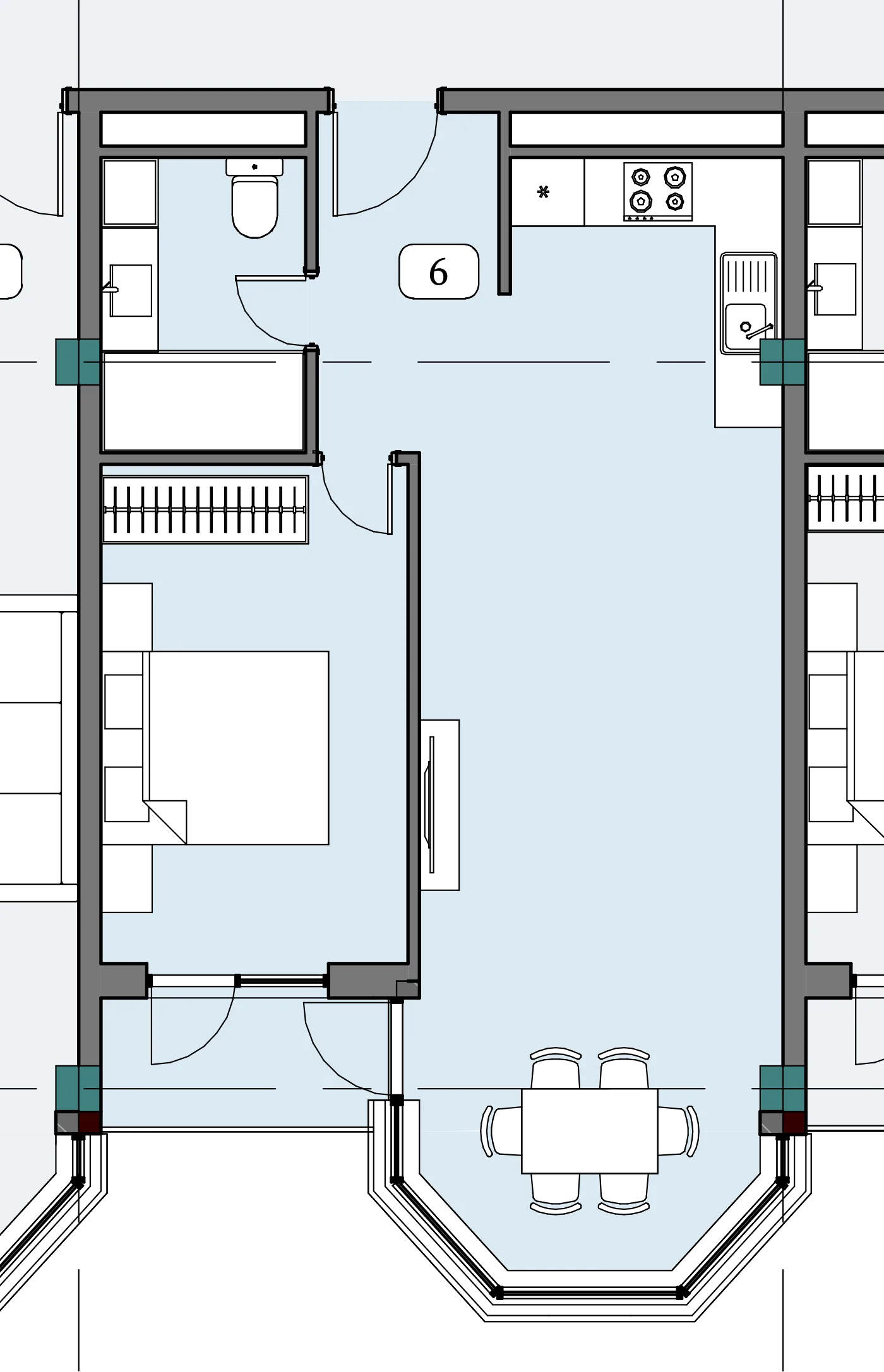 Floor plan of apartment NT-B11-F02-U06