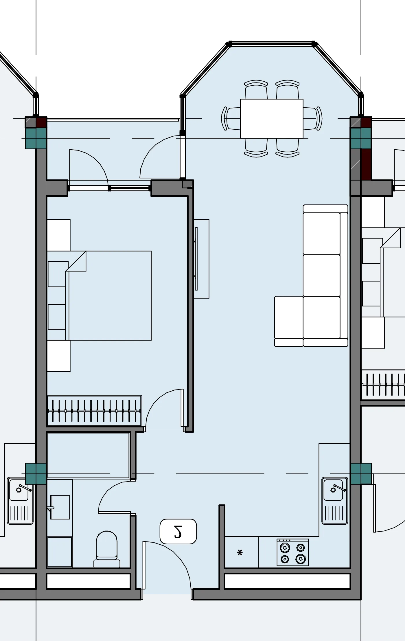Floor plan of apartment NT-B11-F06-U02