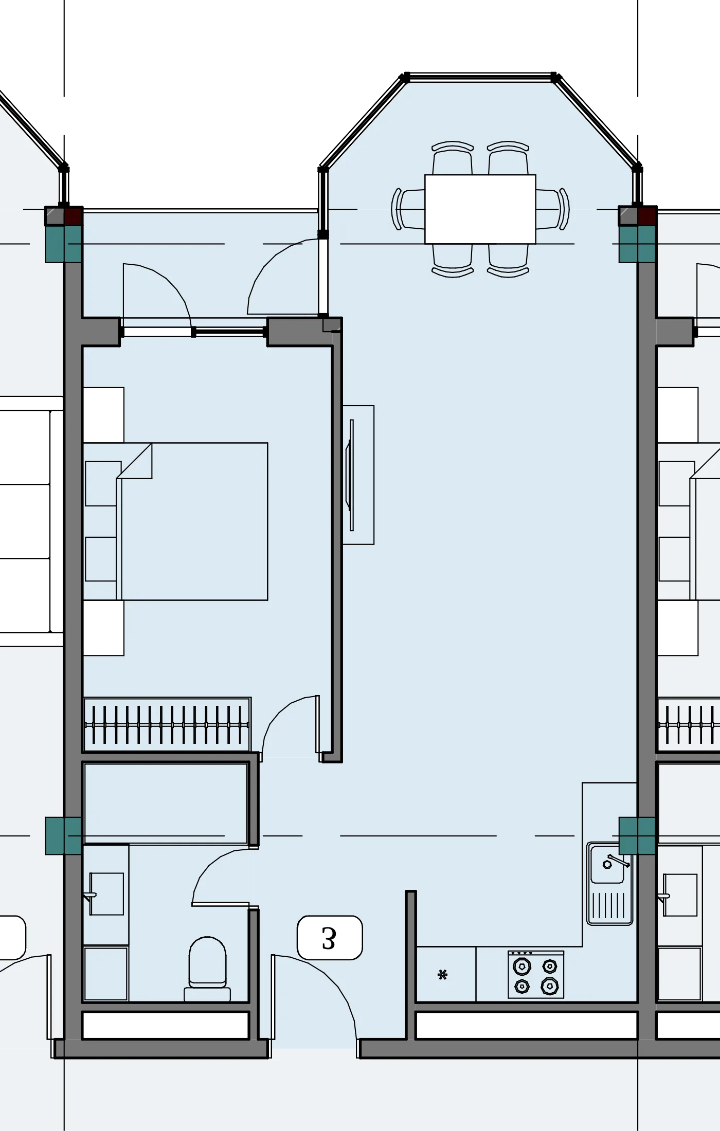 Floor plan of apartment NT-B12-F06-U03