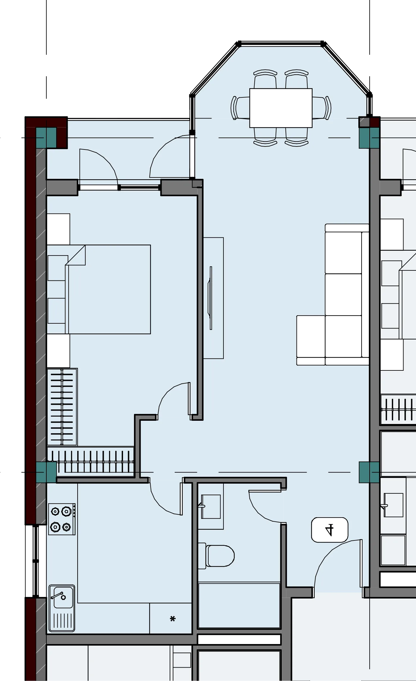 Floor plan of apartment NT-B12-F06-U04