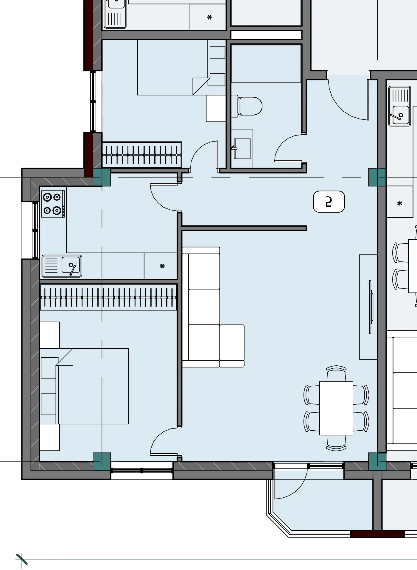 Floor plan of apartment NT-B11-F06-U05