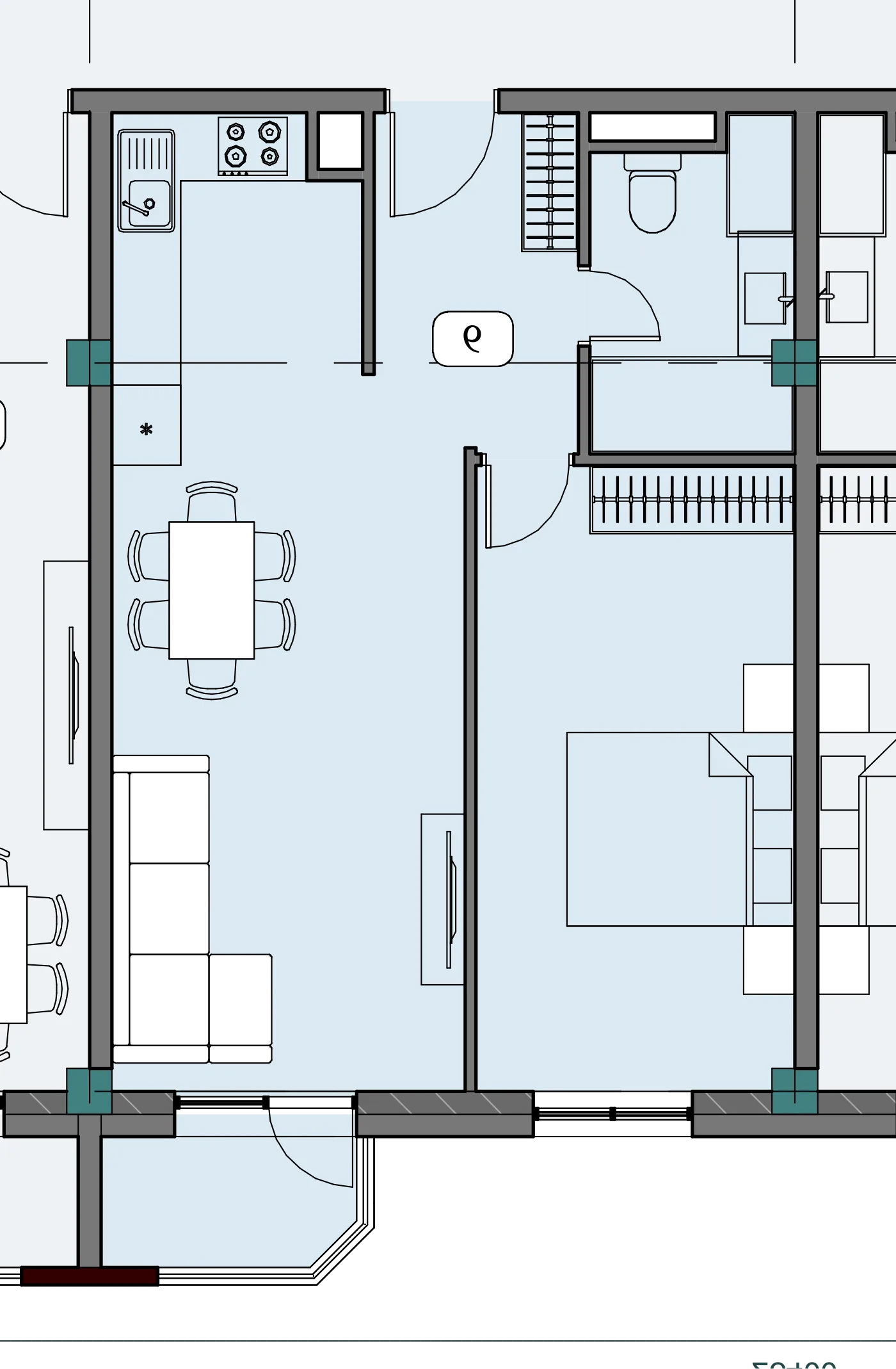 Floor plan of apartment NT-B12-F06-U06