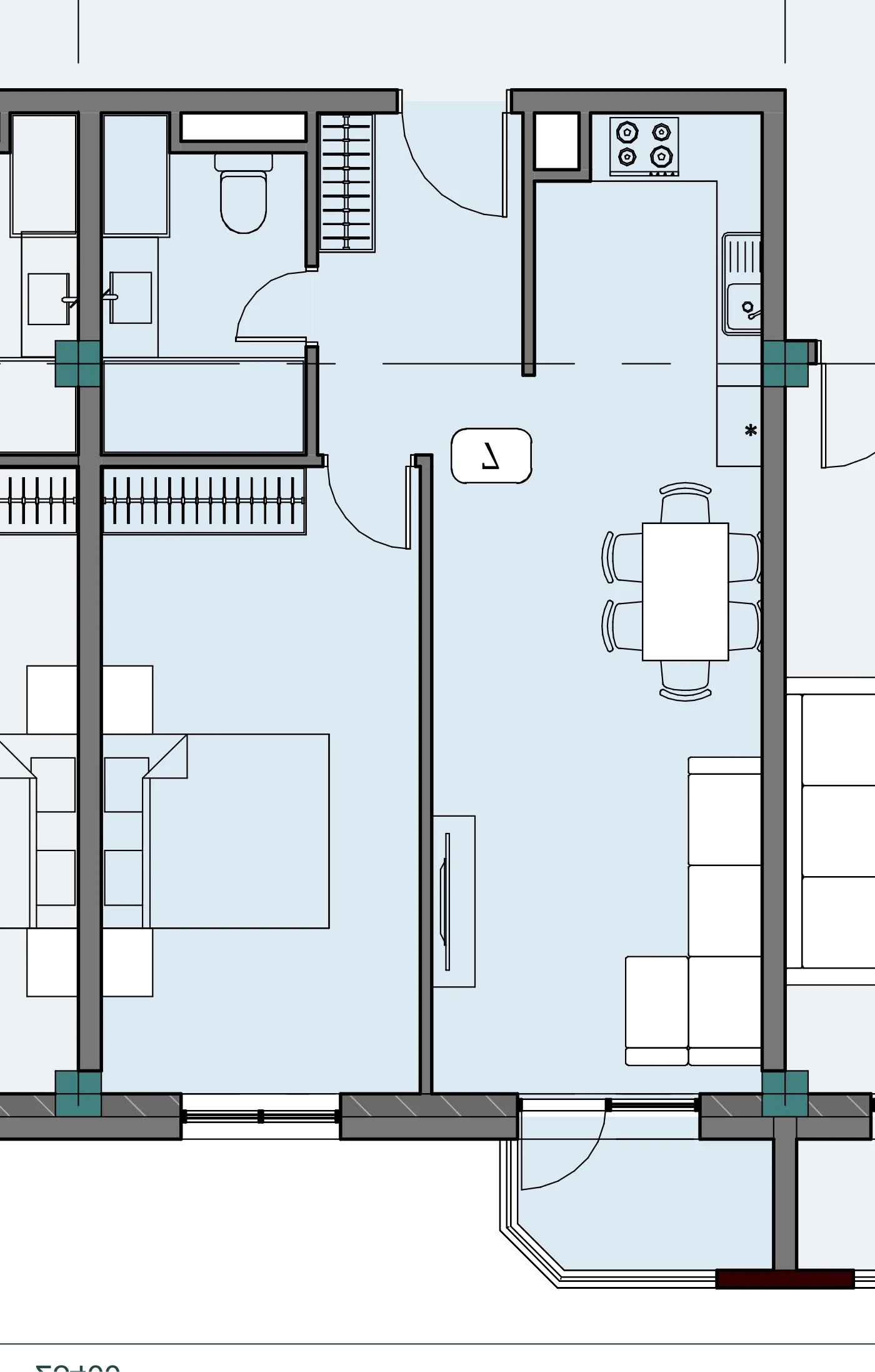 Floor plan of apartment NT-B11-F07-U07