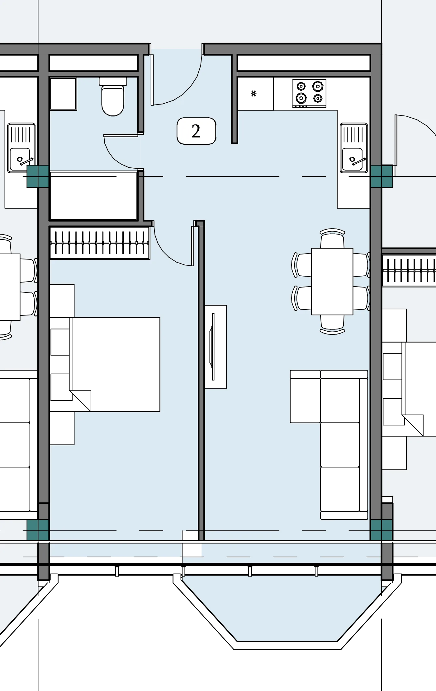 Floor plan of apartment NT-B11-F08-U02
